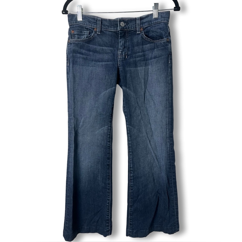 7 For All Mankind – Women’s Dojo Flare Jeans Medium Wash Low Rise Y2K – Sz.‎ 26
